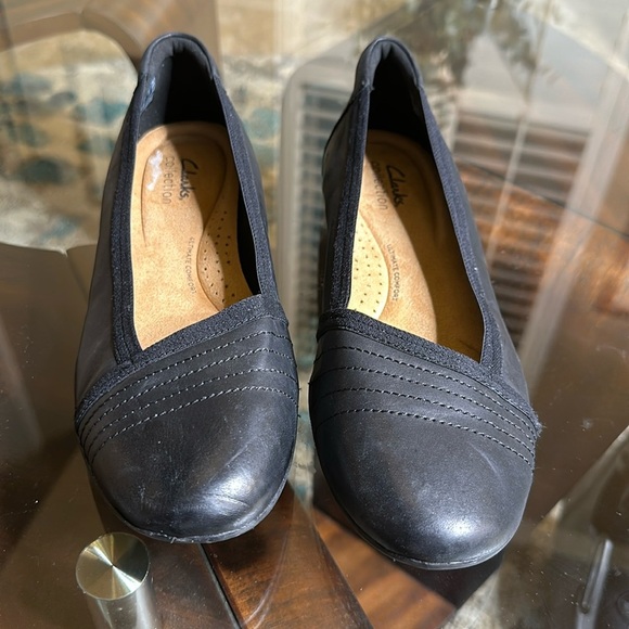 New! Clark’s Collection Leather Ballet Flats - Sara Erin in black‎ size 8 - Picture 2 of 6